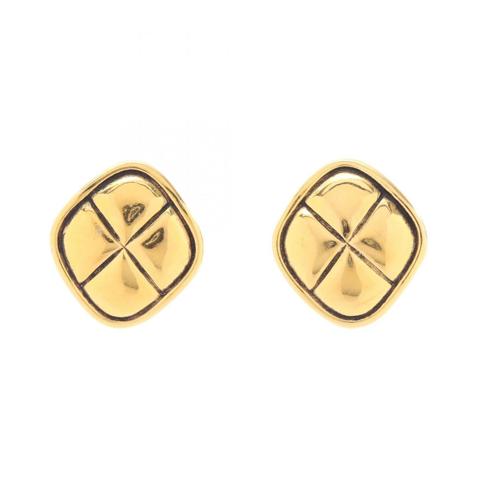 CHANEL Gold Diamond Earrings